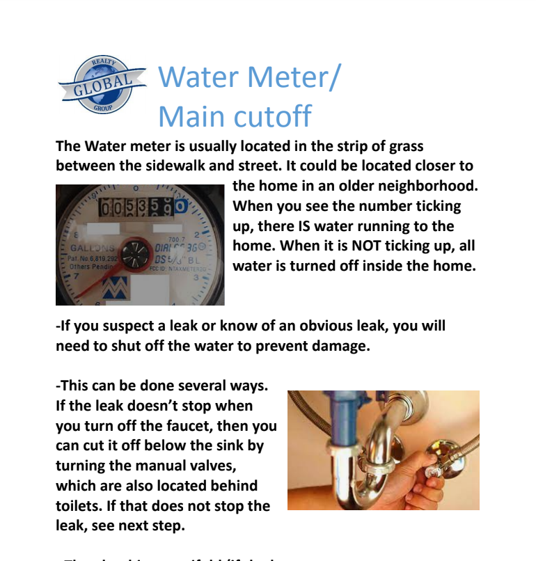 Water Meter/Main Cutoff